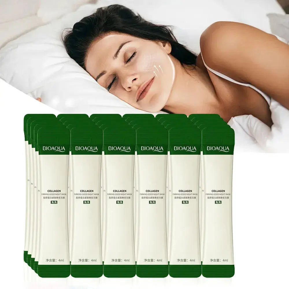 30 pièces BIOAQUA collagène dormir masques pour le visage soin de la peau hydratant éclaircissant raffermissant masque coréen soins de la peau pour le visage Jay Cosmetic