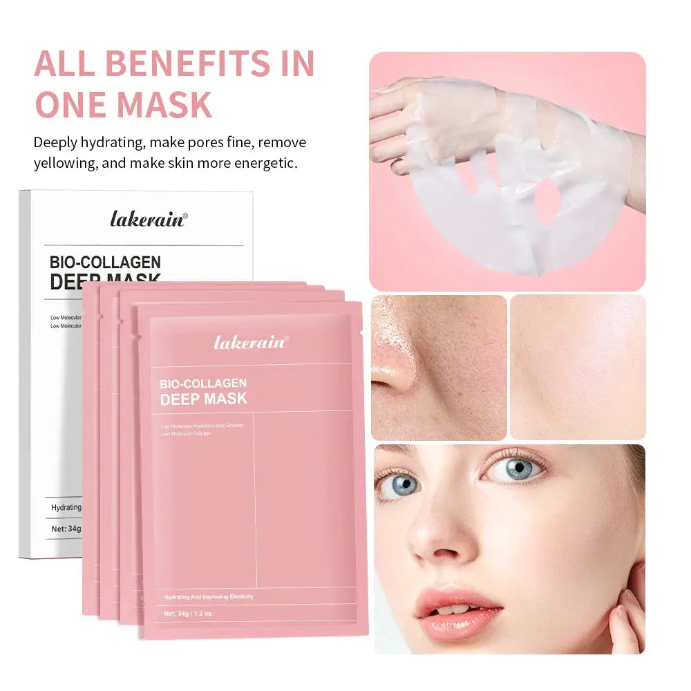 Bio-colagène véritable masque profond supplément collagène hydratant nuit masque hydrogel amélioration de l'élasticité minimisant les pores raffermissant Jay Cosmetic