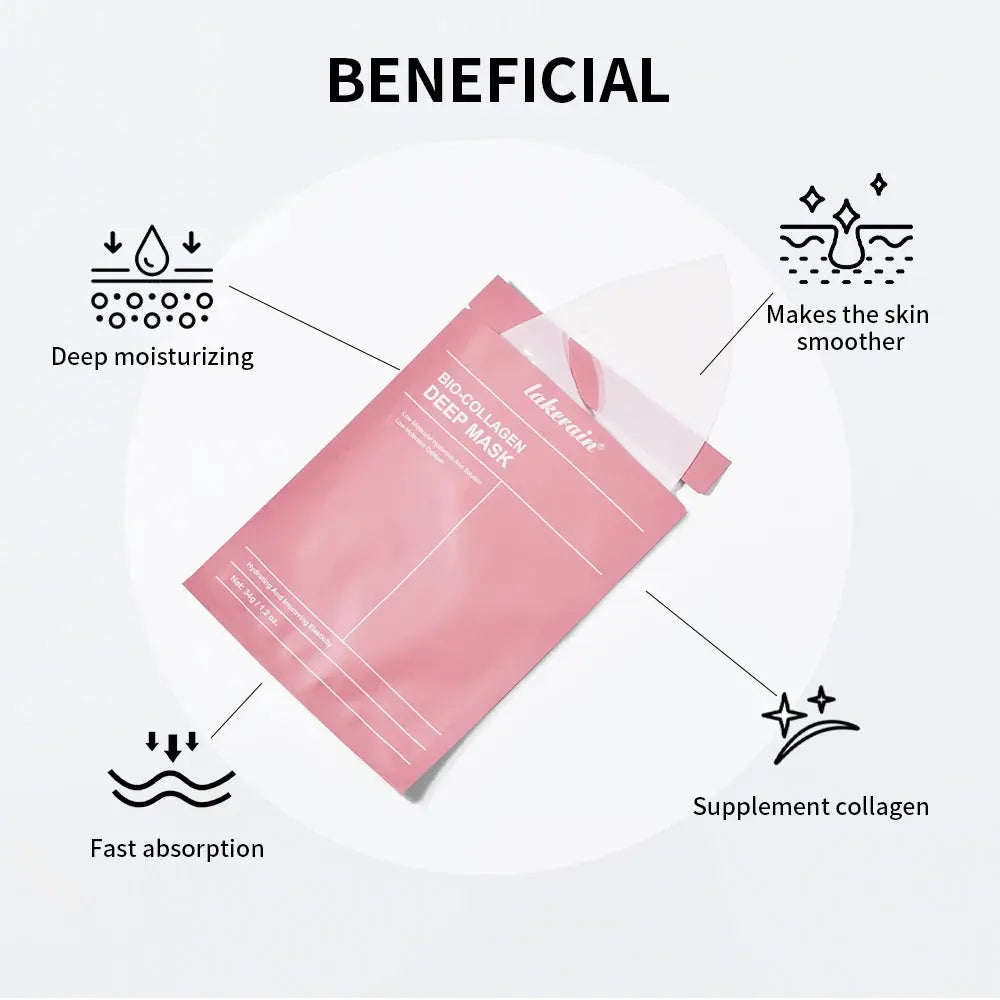 Bio-colagène véritable masque profond supplément collagène hydratant nuit masque hydrogel amélioration de l'élasticité minimisant les pores raffermissant Jay Cosmetic