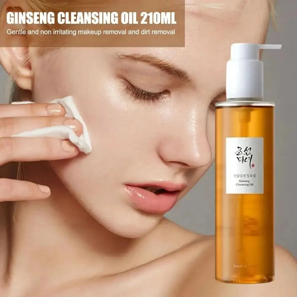 Ginseng Cleansing Oil Korea Beauty Ginseng Facial Cleanser Mousse Moisturizing Brightening Deep Clean Oil Control Face Wash Jay Cosmetic