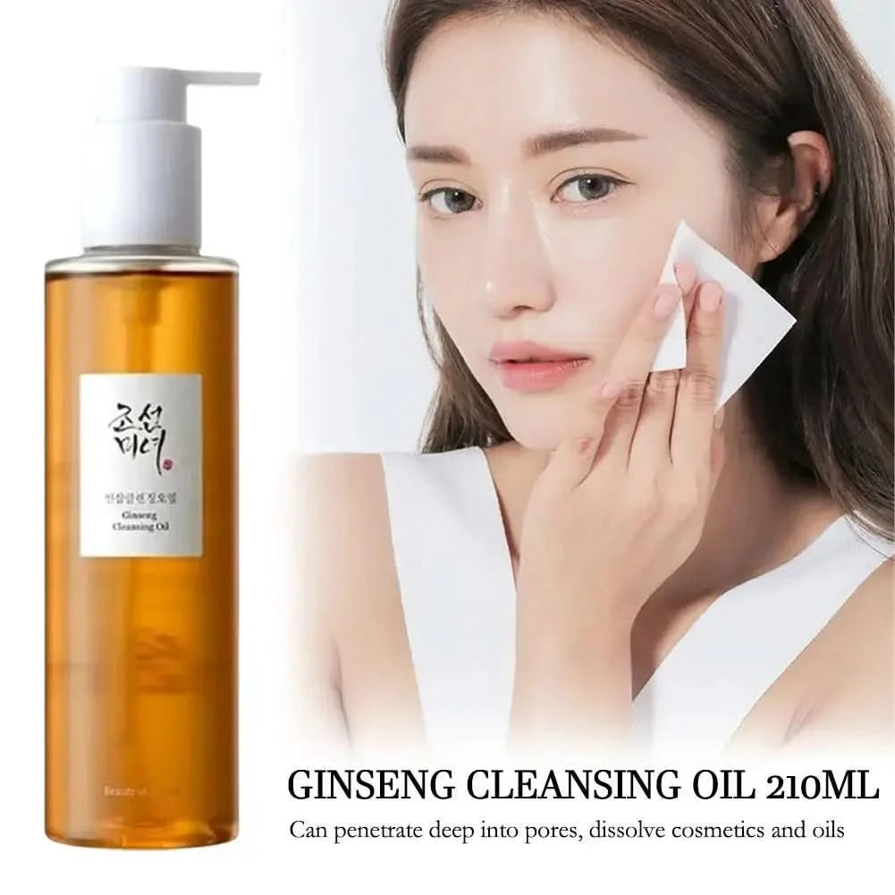 Ginseng Cleansing Oil Korea Beauty Ginseng Facial Cleanser Mousse Moisturizing Brightening Deep Clean Oil Control Face Wash Jay Cosmetic
