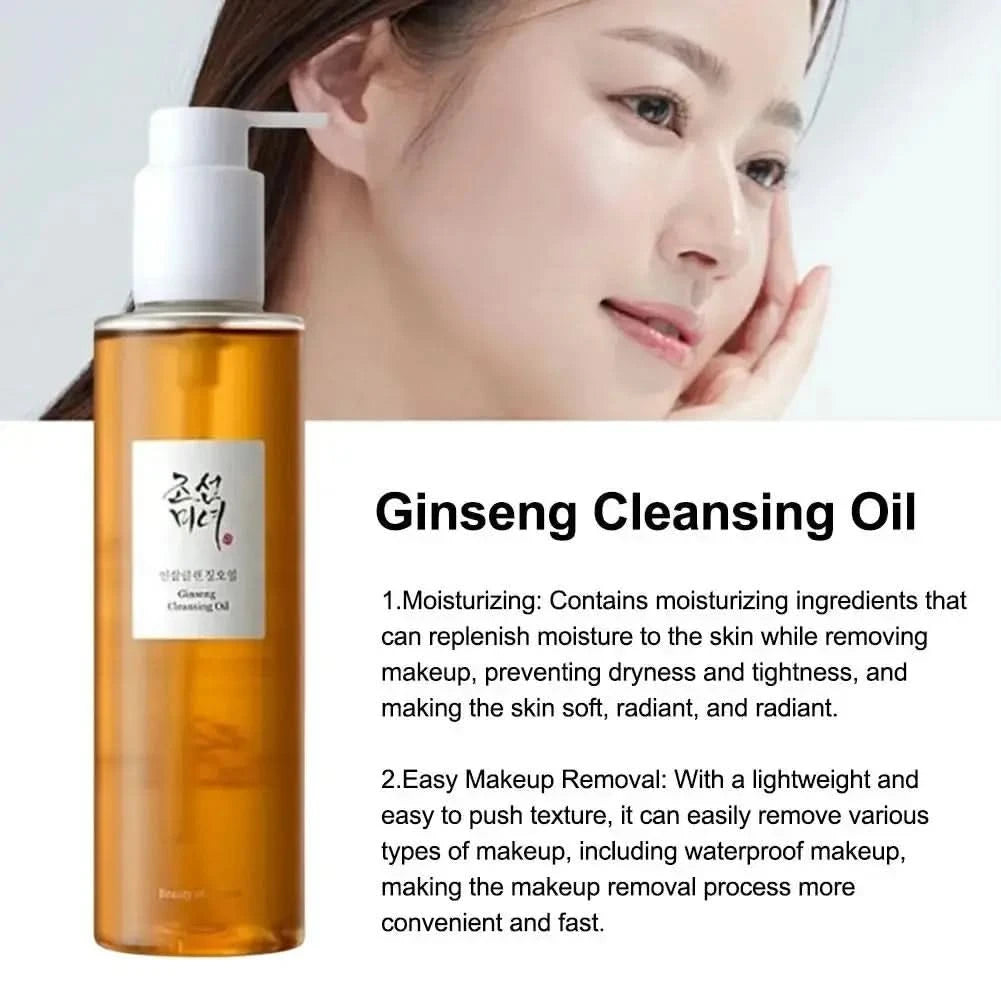 Ginseng Cleansing Oil Korea Beauty Ginseng Facial Cleanser Mousse Moisturizing Brightening Deep Clean Oil Control Face Wash Jay Cosmetic