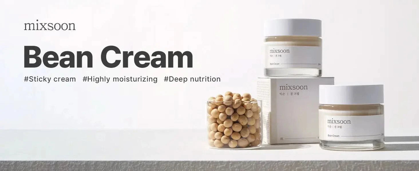 mixsoon Bean cream Vegansnail, Long-lasting Soothing Hydration Cream for face, Korean Skin Care 1.69 fl.oz 50ml Jay Cosmetic