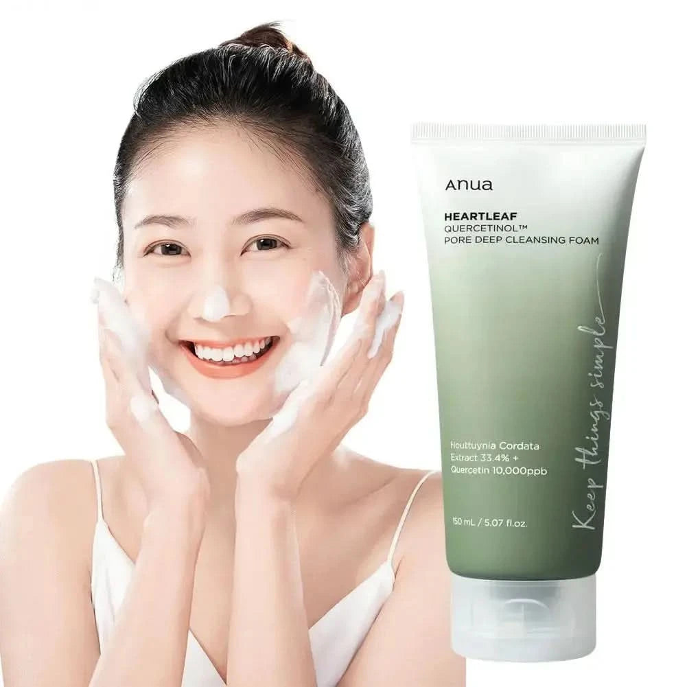 Anua Cleanser Heartleaf oil Facial Cleanser Korean Original Form Moisturizing Soothing Skin Care Heartleaf Oil Control Cleanser Jay Cosmetic