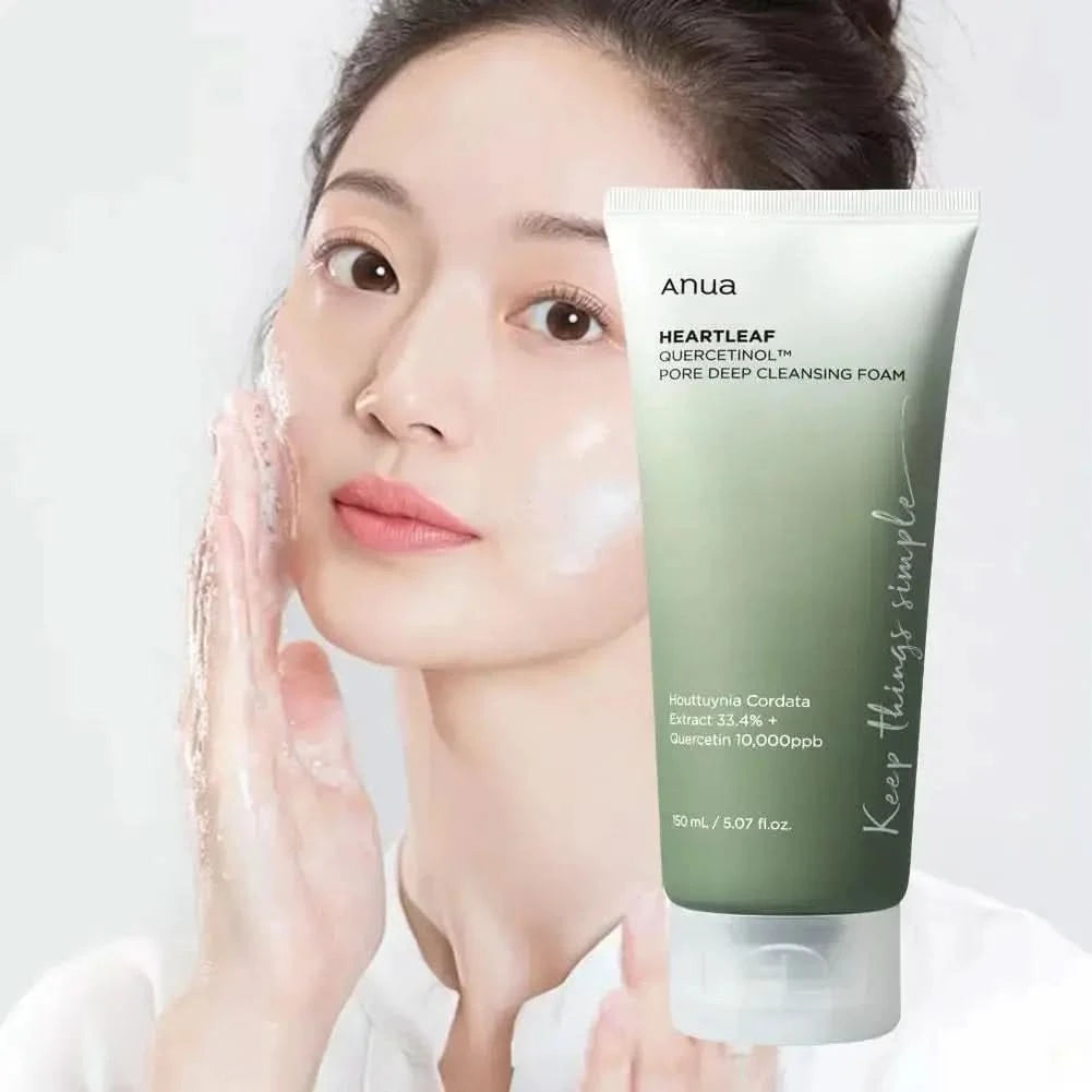 Anua Cleanser Heartleaf oil Facial Cleanser Korean Original Form Moisturizing Soothing Skin Care Heartleaf Oil Control Cleanser Jay Cosmetic
