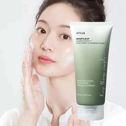 Anua Cleanser Heartleaf oil Facial Cleanser Korean Original Form Moisturizing Soothing Skin Care Heartleaf Oil Control Cleanser Jay Cosmetic