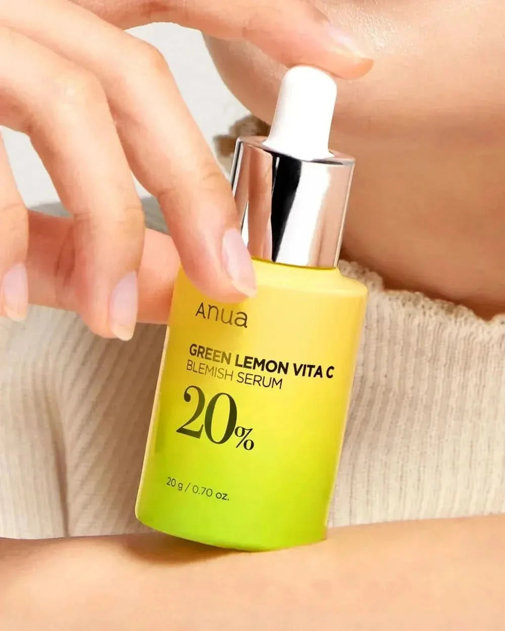 Anua Green Lemon Vitamin C Serum with Vitamin E,face serum,Hyaluronic & Ferulic Acid （0.67 fl.oz / 20ml ) skin care products Jay Cosmetic