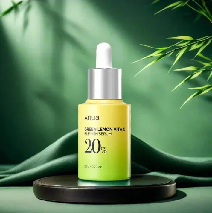 Anua Green Lemon Vitamin C Serum with Vitamin E,face serum,Hyaluronic & Ferulic Acid （0.67 fl.oz / 20ml ) skin care products Jay Cosmetic