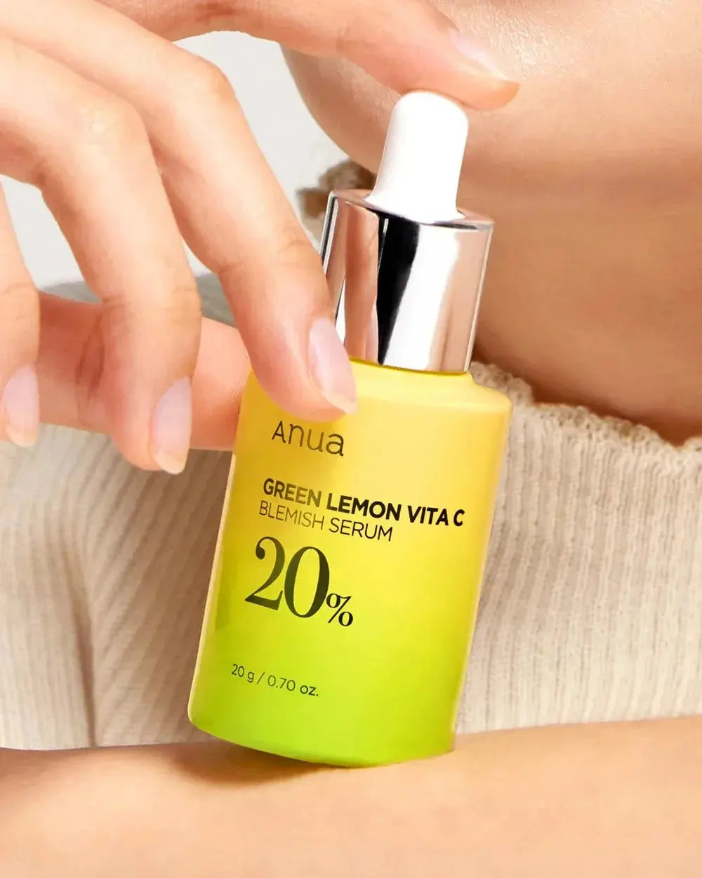 Anua Green Lemon Vitamin C Serum with Vitamin E,face serum,Hyaluronic & Ferulic Acid （0.67 fl.oz / 20ml ) skin care products Jay Cosmetic