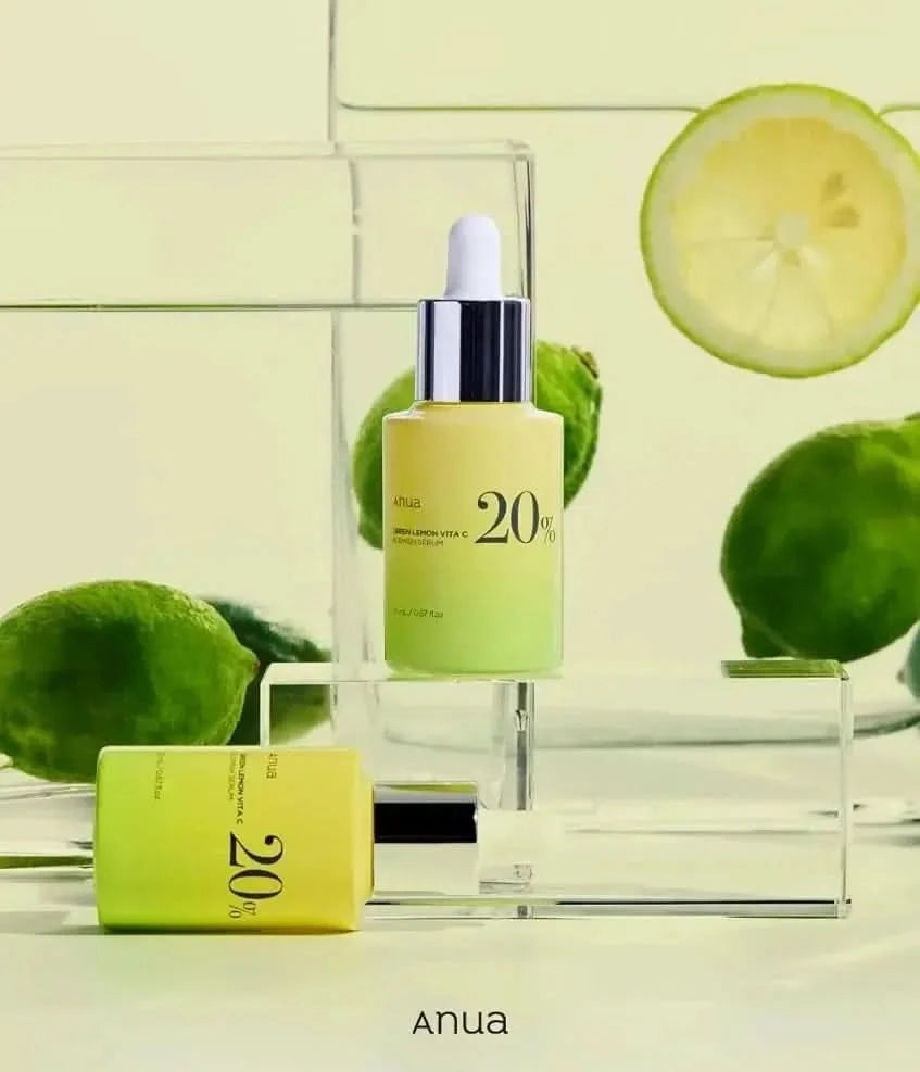 Anua Green Lemon Vitamin C Serum with Vitamin E,face serum,Hyaluronic & Ferulic Acid （0.67 fl.oz / 20ml ) skin care products Jay Cosmetic