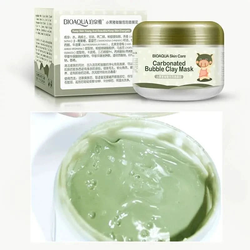 BIOAQUA Bubble Clay Mask Moisturizing Deep Cleansing Oil Control Blackhead Remover Face Mask Facial Mud Masks Skin Care for Face Jay Cosmetic