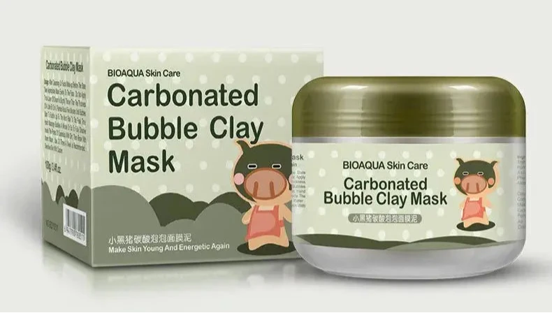BIOAQUA Bubble Clay Mask Moisturizing Deep Cleansing Oil Control Blackhead Remover Face Mask Facial Mud Masks Skin Care for Face Jay Cosmetic