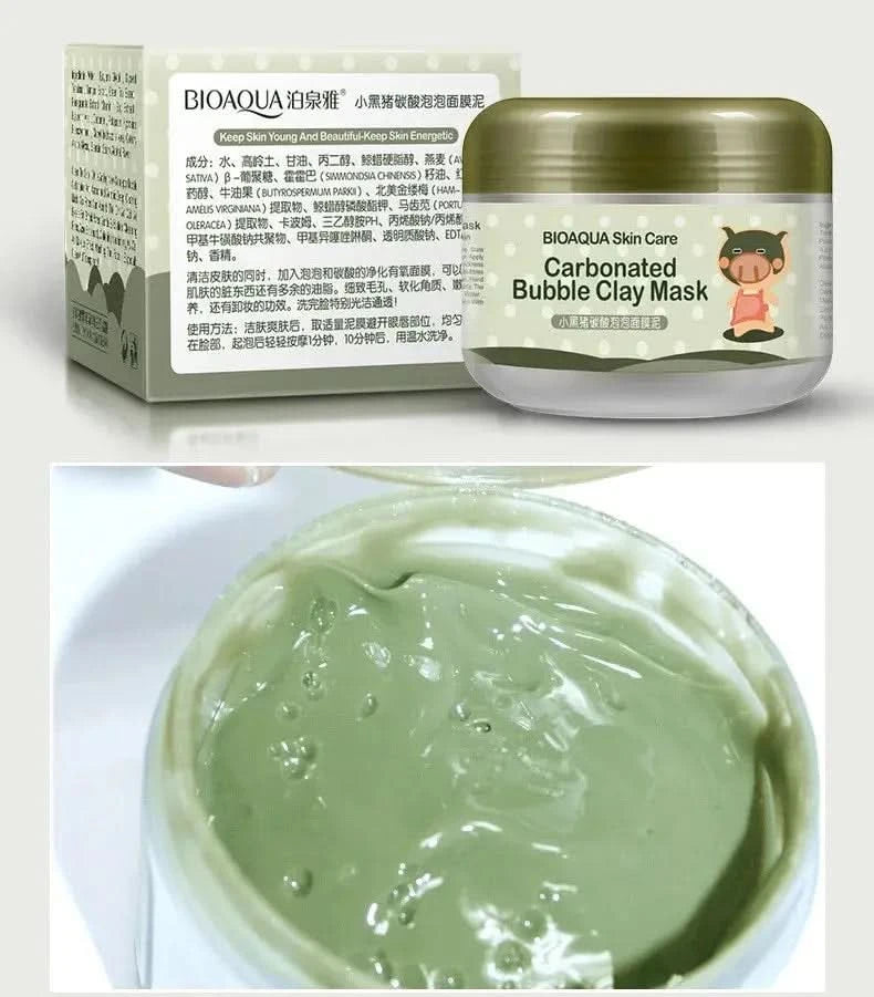 BIOAQUA Bubble Clay Mask Moisturizing Deep Cleansing Oil Control Blackhead Remover Face Mask Facial Mud Masks Skin Care for Face Jay Cosmetic