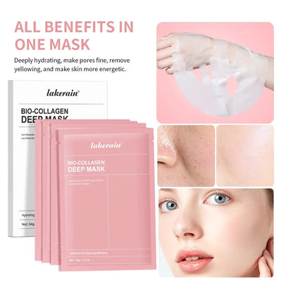 Bio-colagène véritable masque profond supplément collagène hydratant nuit masque hydrogel amélioration de l'élasticité minimisant les pores raffermissant Jay Cosmetic