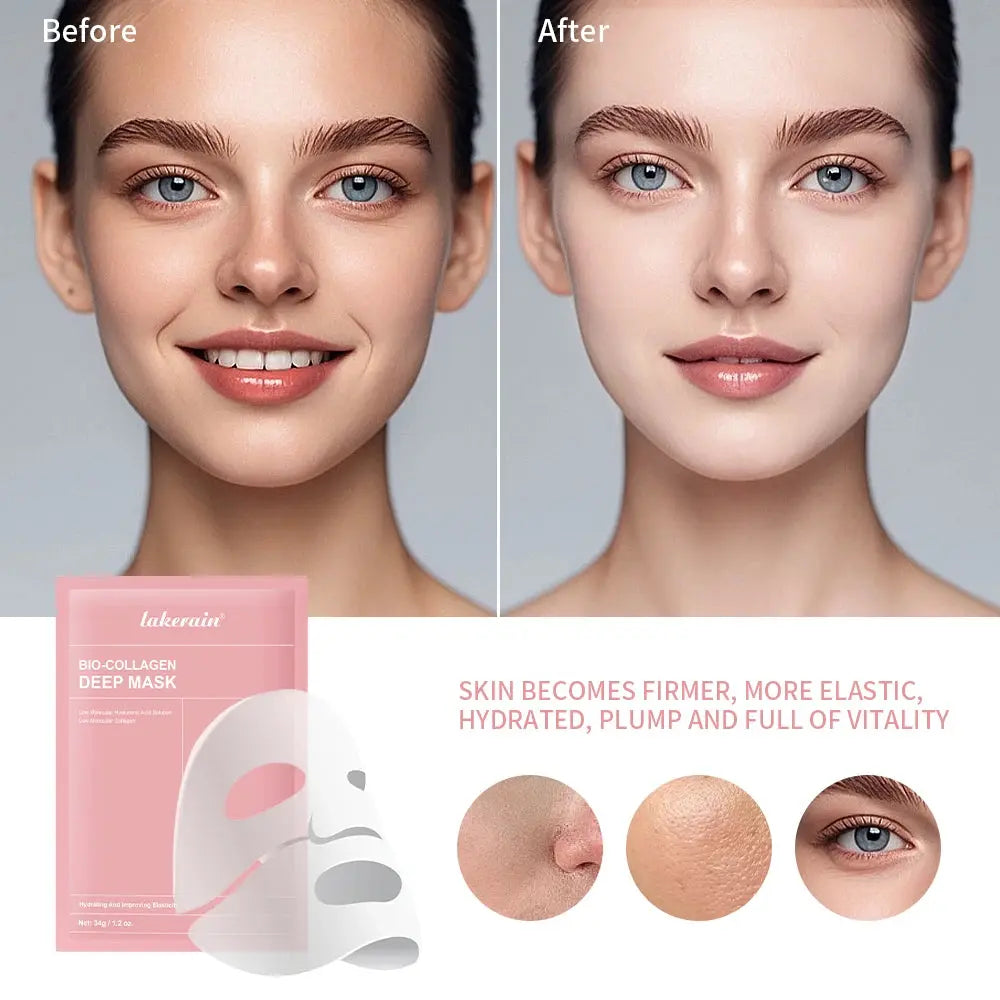 Bio-colagène véritable masque profond supplément collagène hydratant nuit masque hydrogel amélioration de l'élasticité minimisant les pores raffermissant Jay Cosmetic