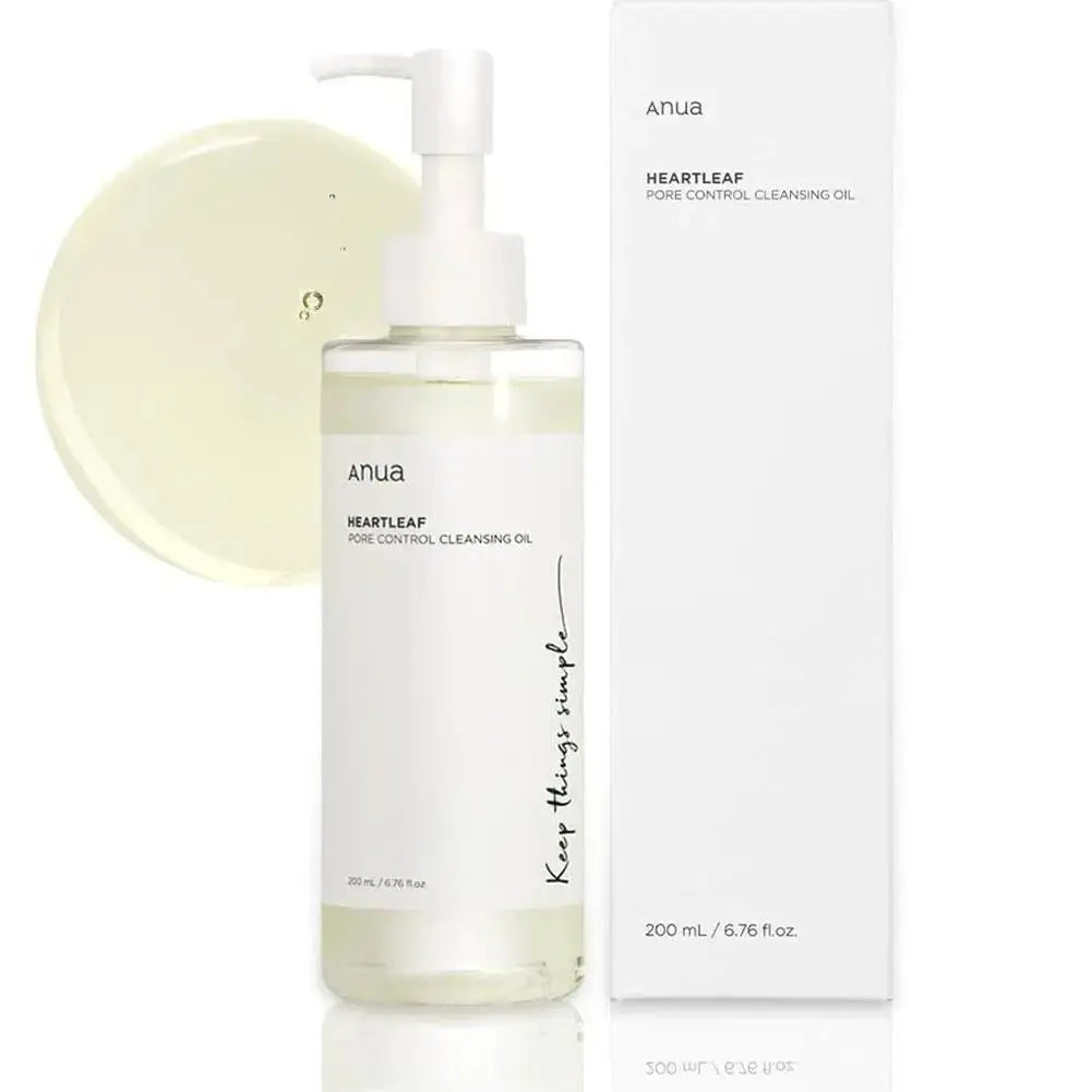 Heartleaf Pore Control Cleansing Oil Facial Oil Cleanser Makeup Remover Blackhead Remover Korean Skincare 200ml Jay Cosmetic