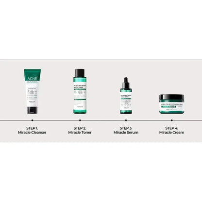 SOME BY MI AHA BHA PHA 30 Days Miracle Toner  5.07Oz/150ml  Made from Tea Tree Leaf Water for Sensitive Skin Jay Cosmetic
