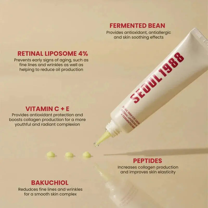 Séoul 1988 crème pour les yeux au rétinol 4% traitement Anti-âge pour les yeux cernes, rides, poches crème pour les yeux raffermissante et liftante pour les femmes Jay Cosmetic